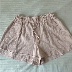 Zara NWT tan linen shorts